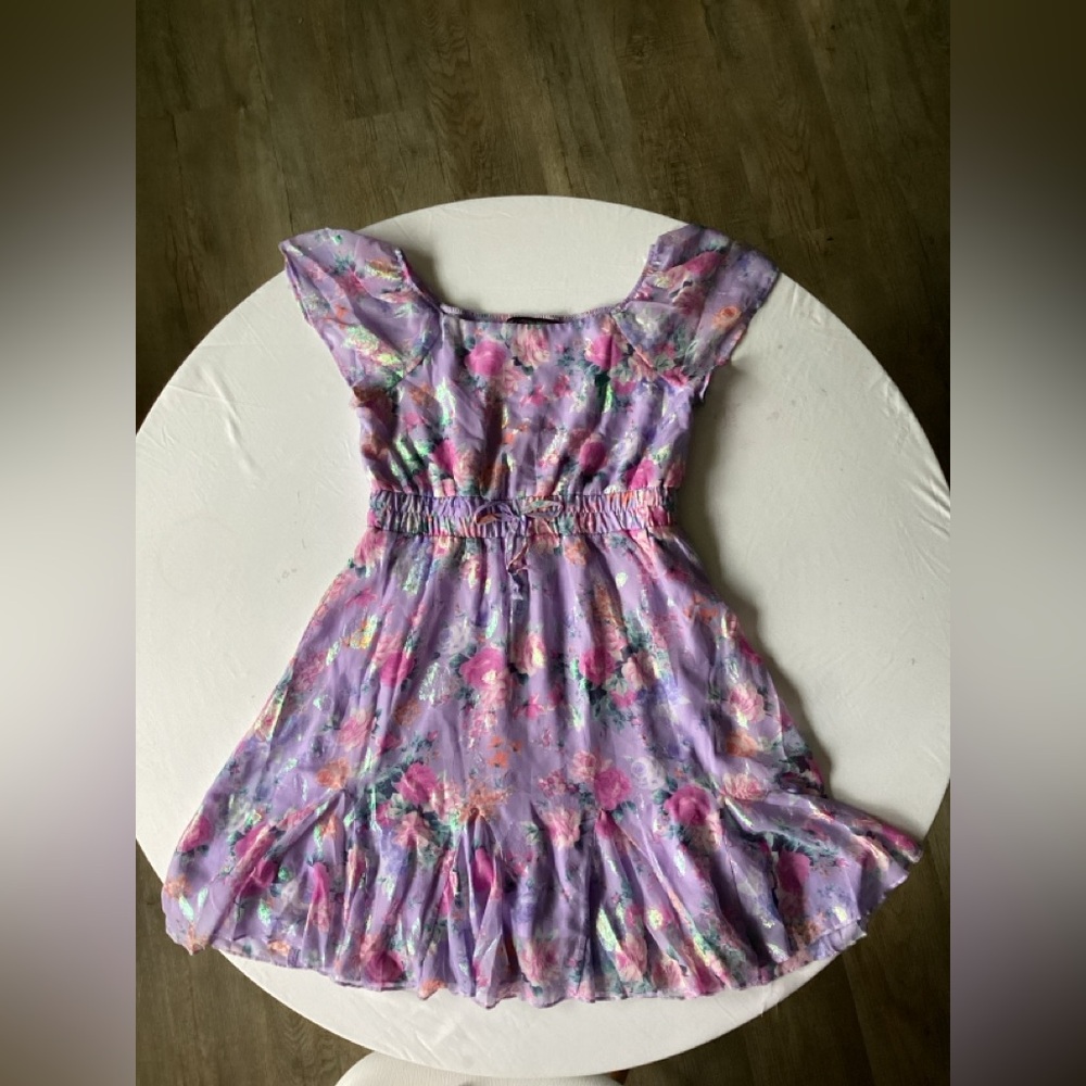 Floral Purple Kids Dress